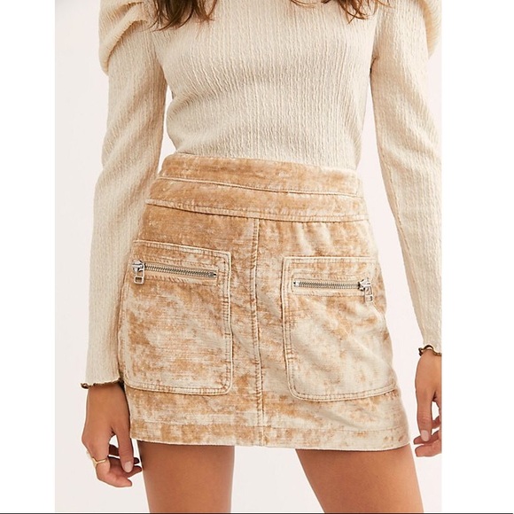 Free People Dresses & Skirts - Free People Dust To Dust Velvet Skirt